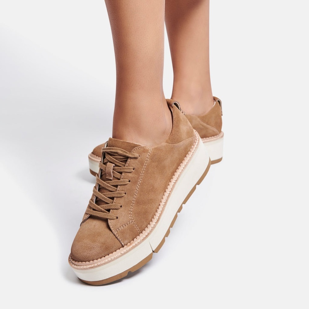 Dolce Vita Toyah Sneaker 9.5 Truffle Suede